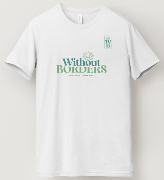 White WB Short Sleeve Tshirt with Signature Color Logo